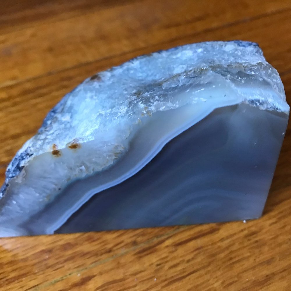 Grey/Blue Brazilian gift agate stone